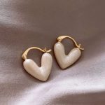Pearl Heart Hoops - Image 3
